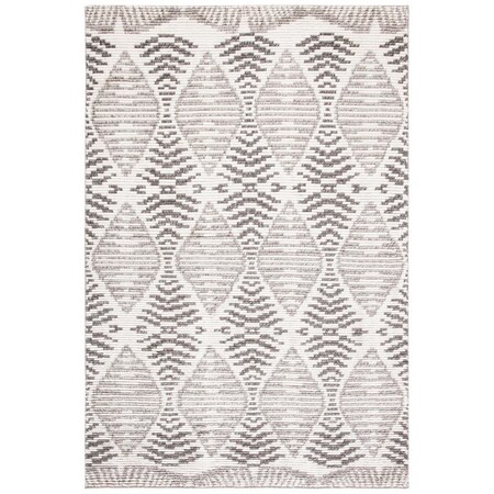 Safavieh 6 x 9 ft. Kenya Hand Knotted Rectangle Area Rug Grey & Ivory KNY175F-6